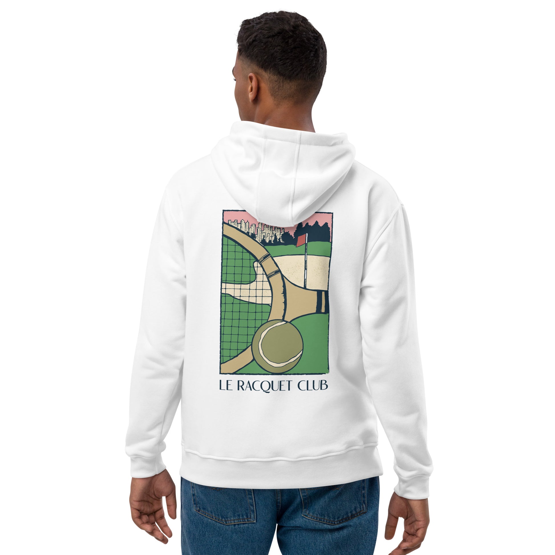 white organic hoodie