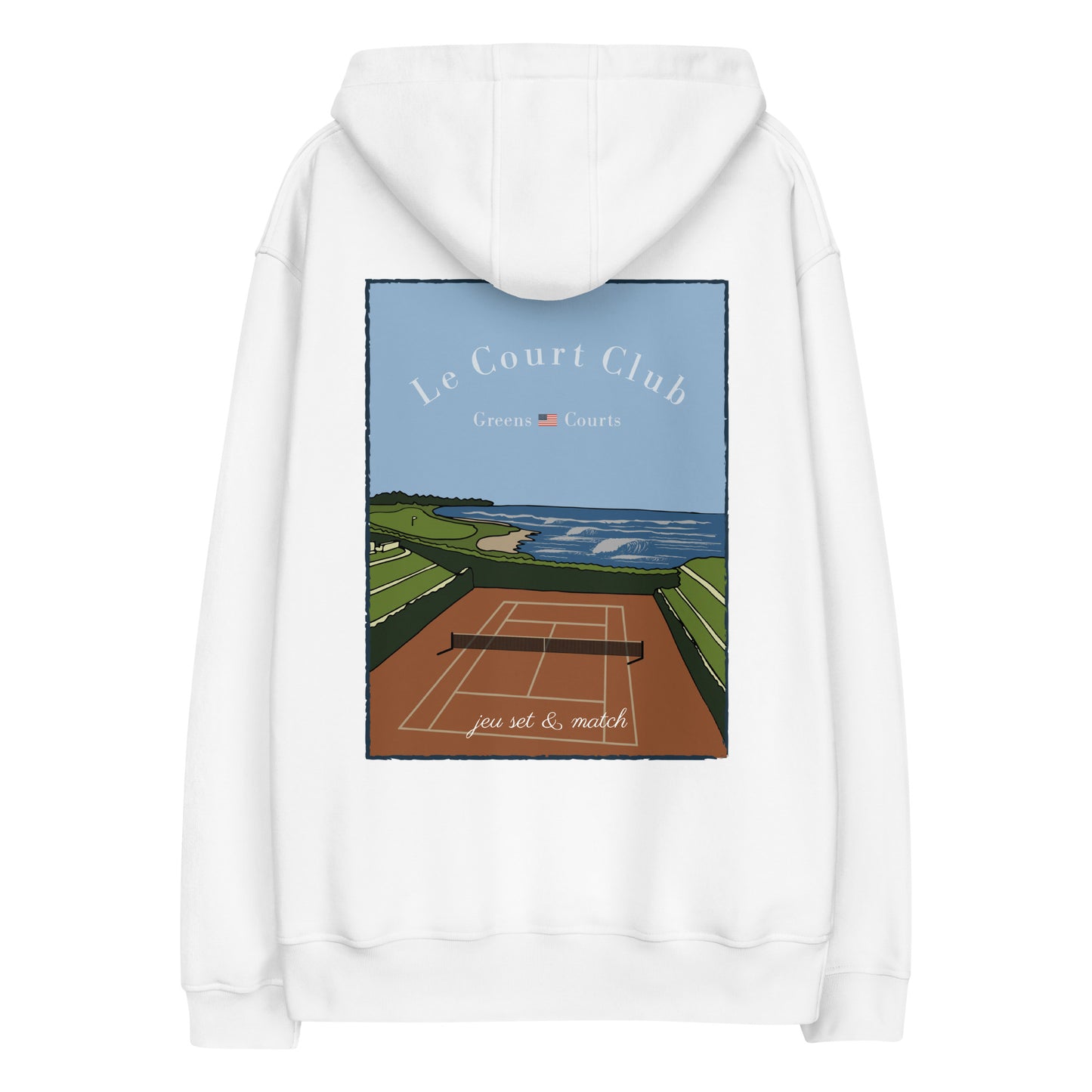 white organic hoodie