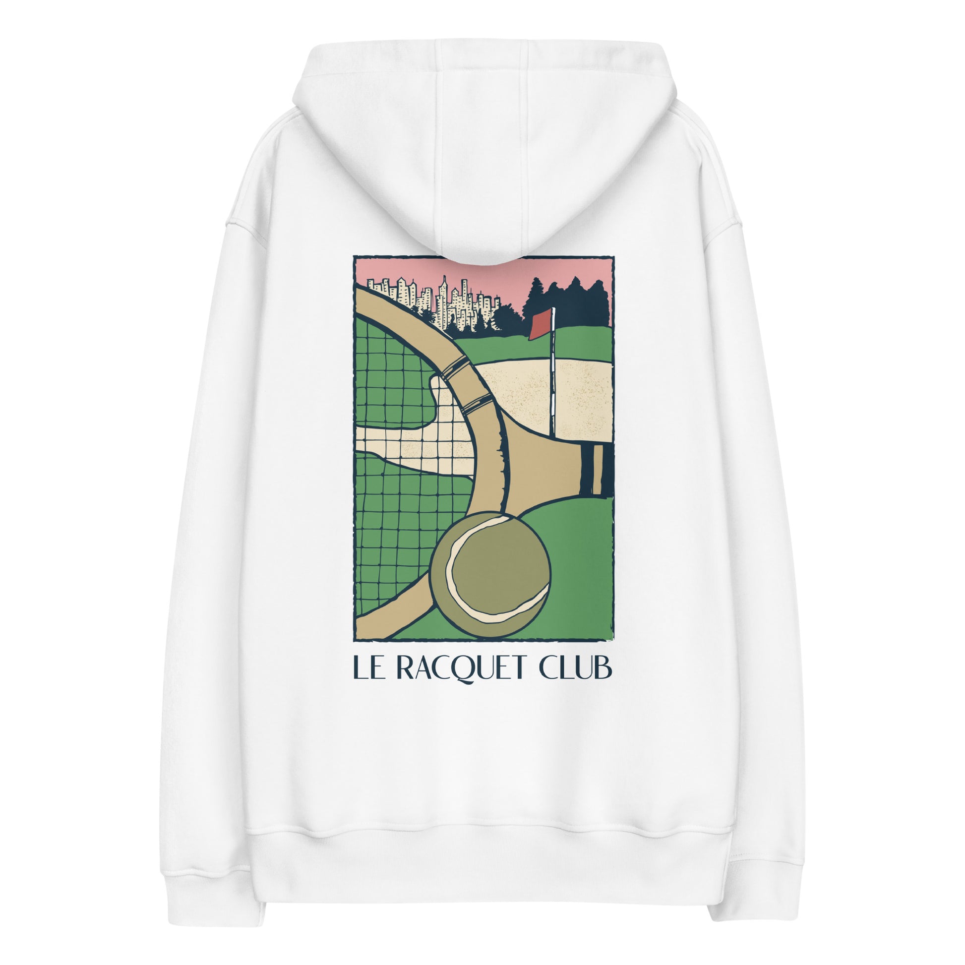 white organic hoodie