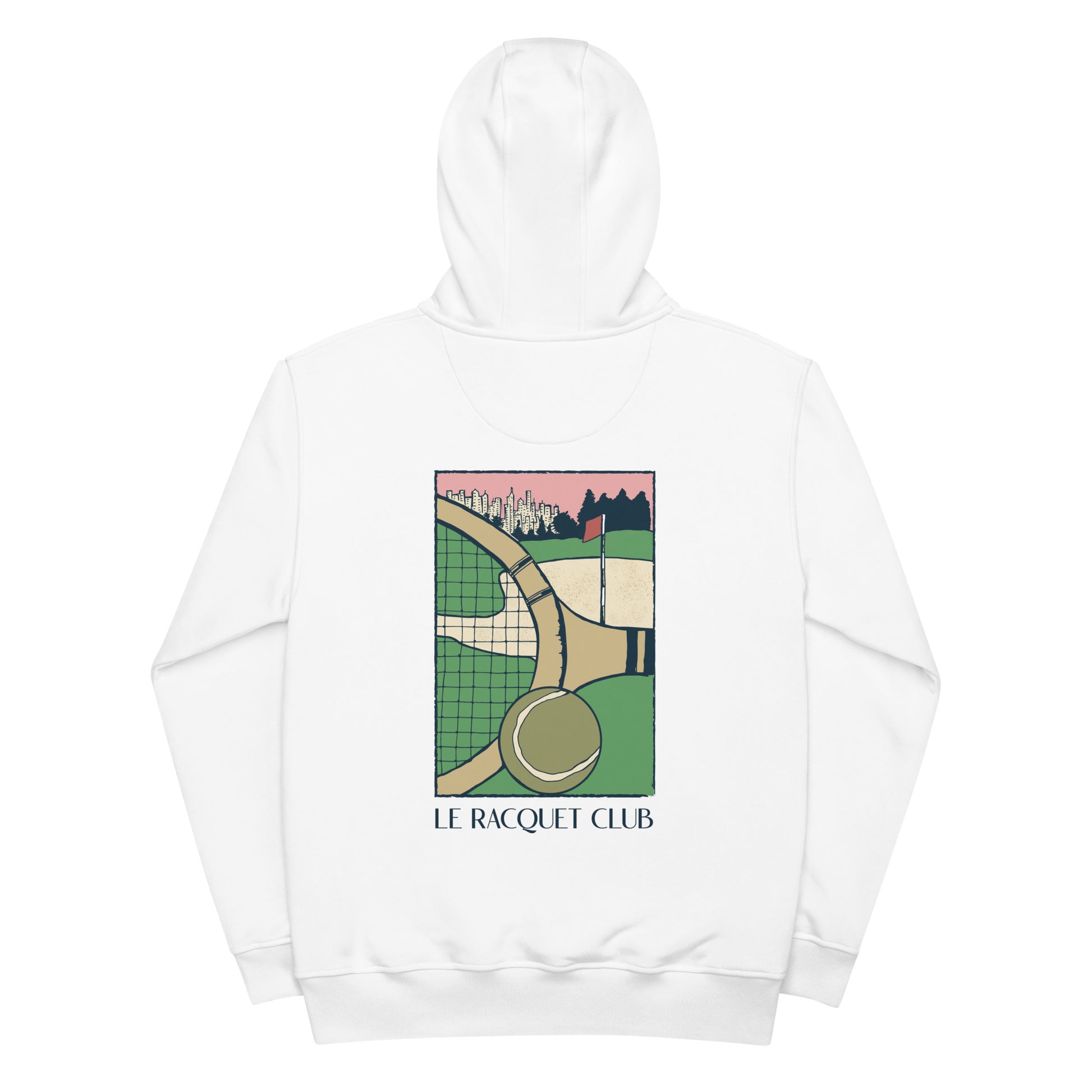 white organic hoodie