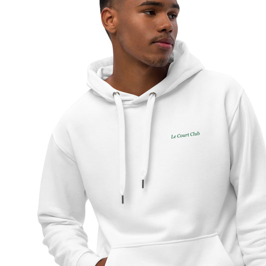 white organic hoodie