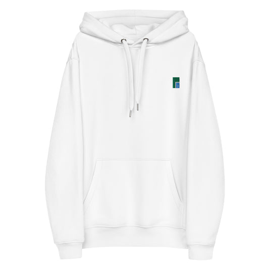 white organic hoodie