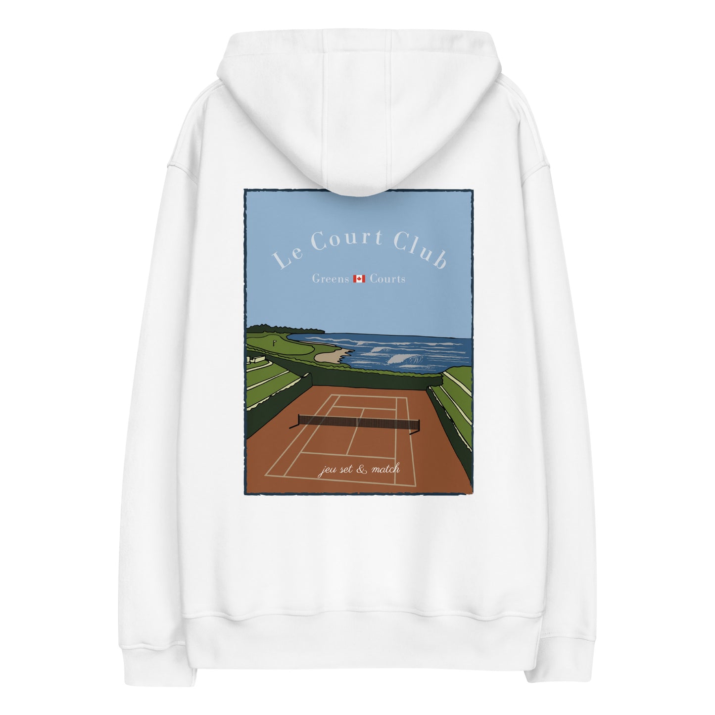 white organic hoodie
