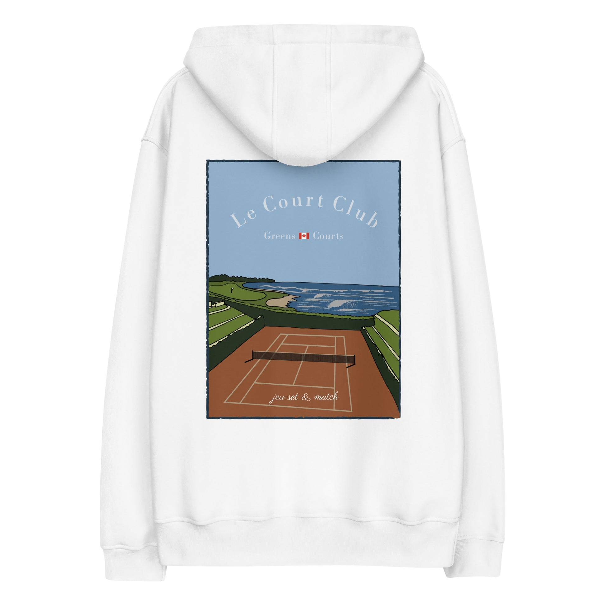 white organic hoodie