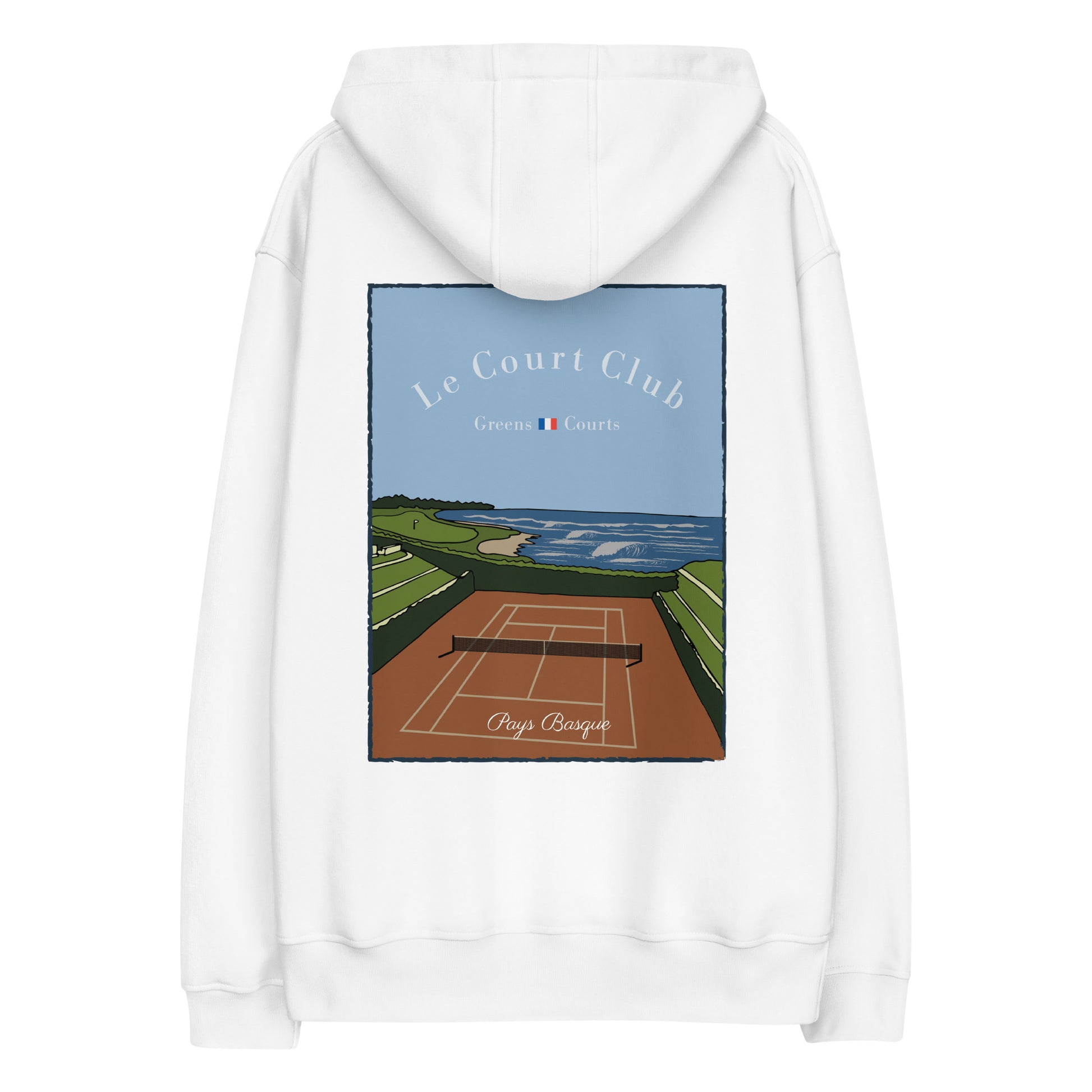 organic white hoodie