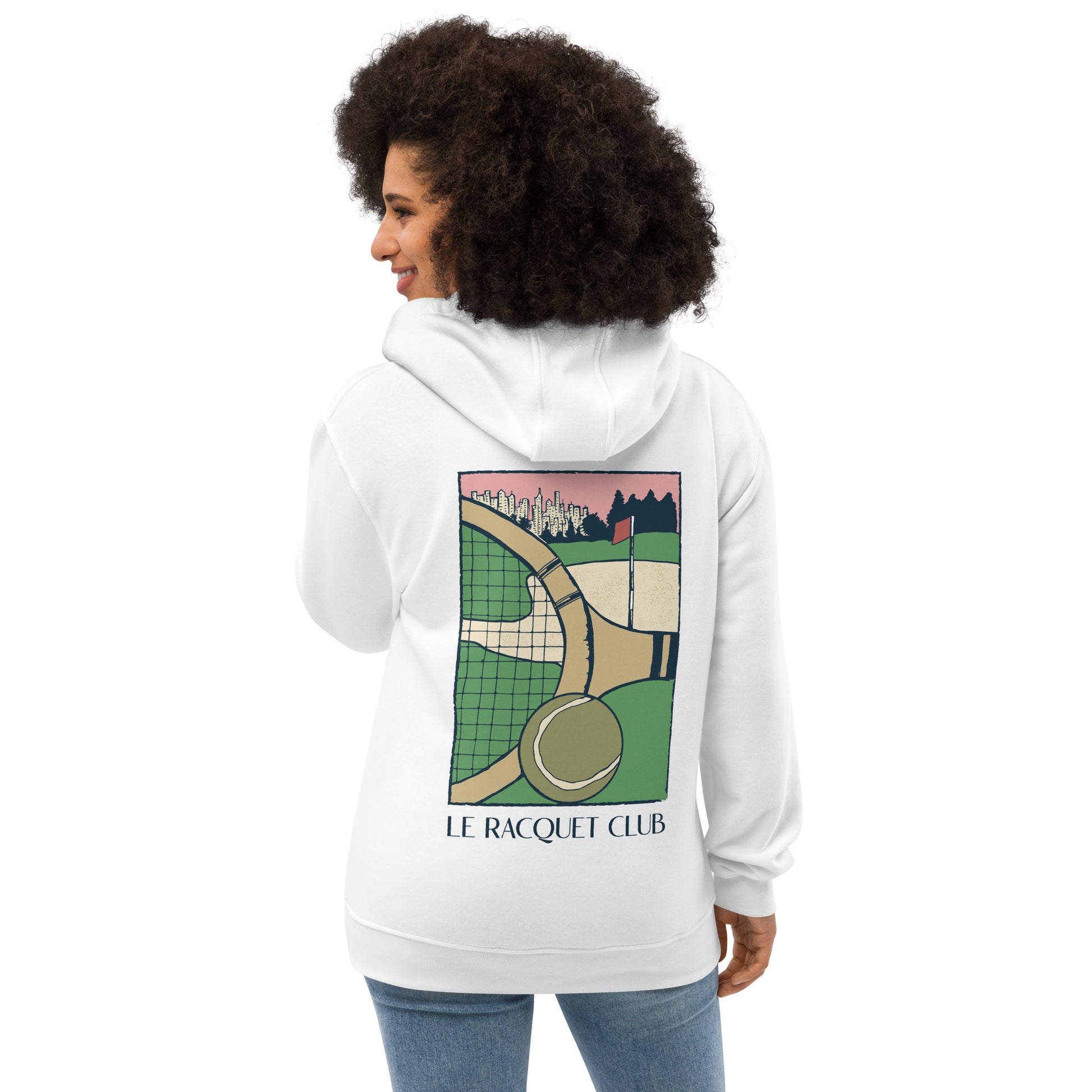 white organic hoodie