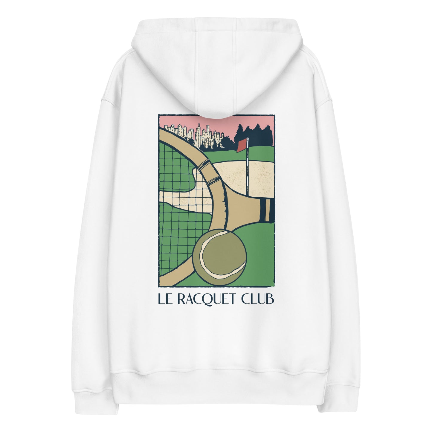 white organic hoodie