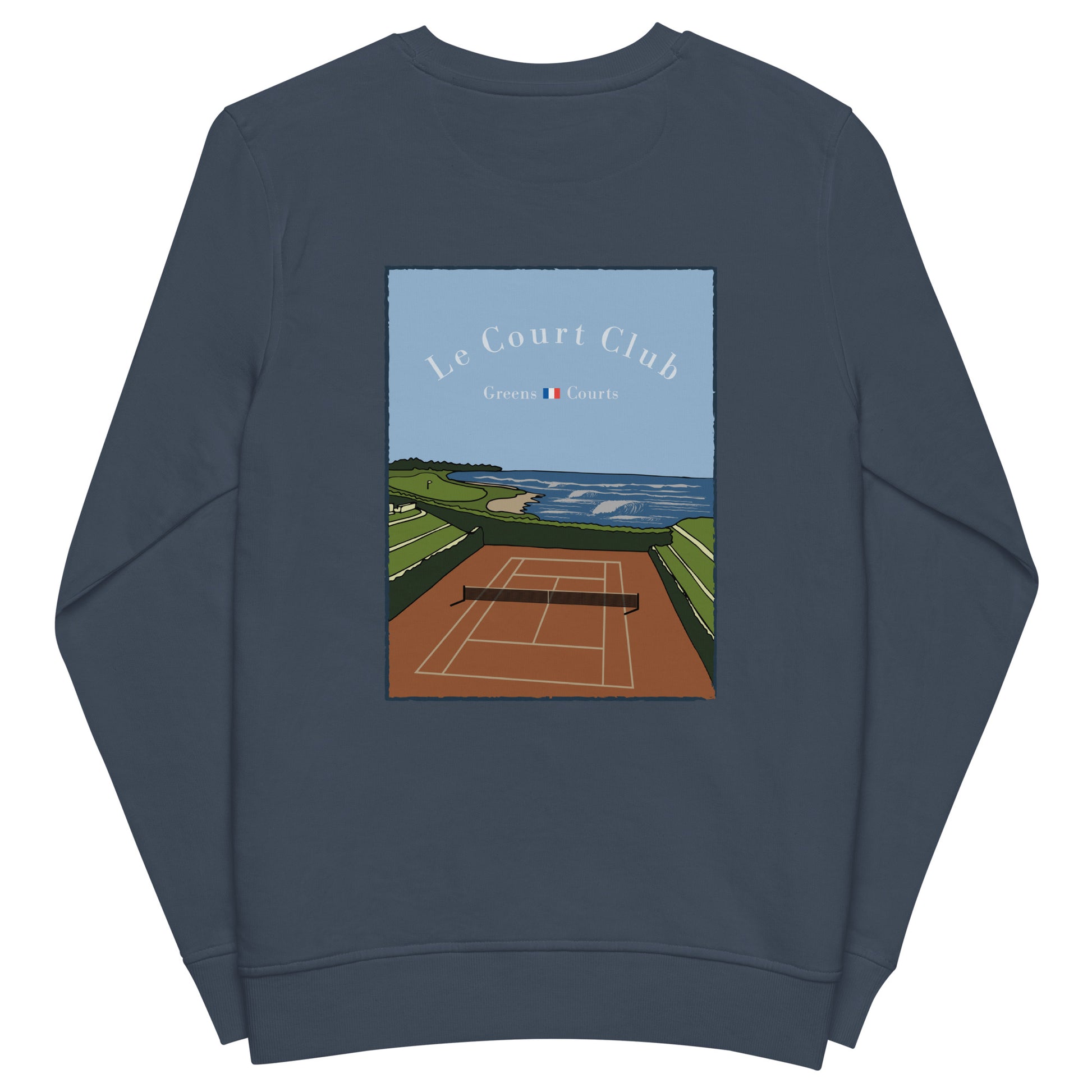 pull bleu en coton biologique