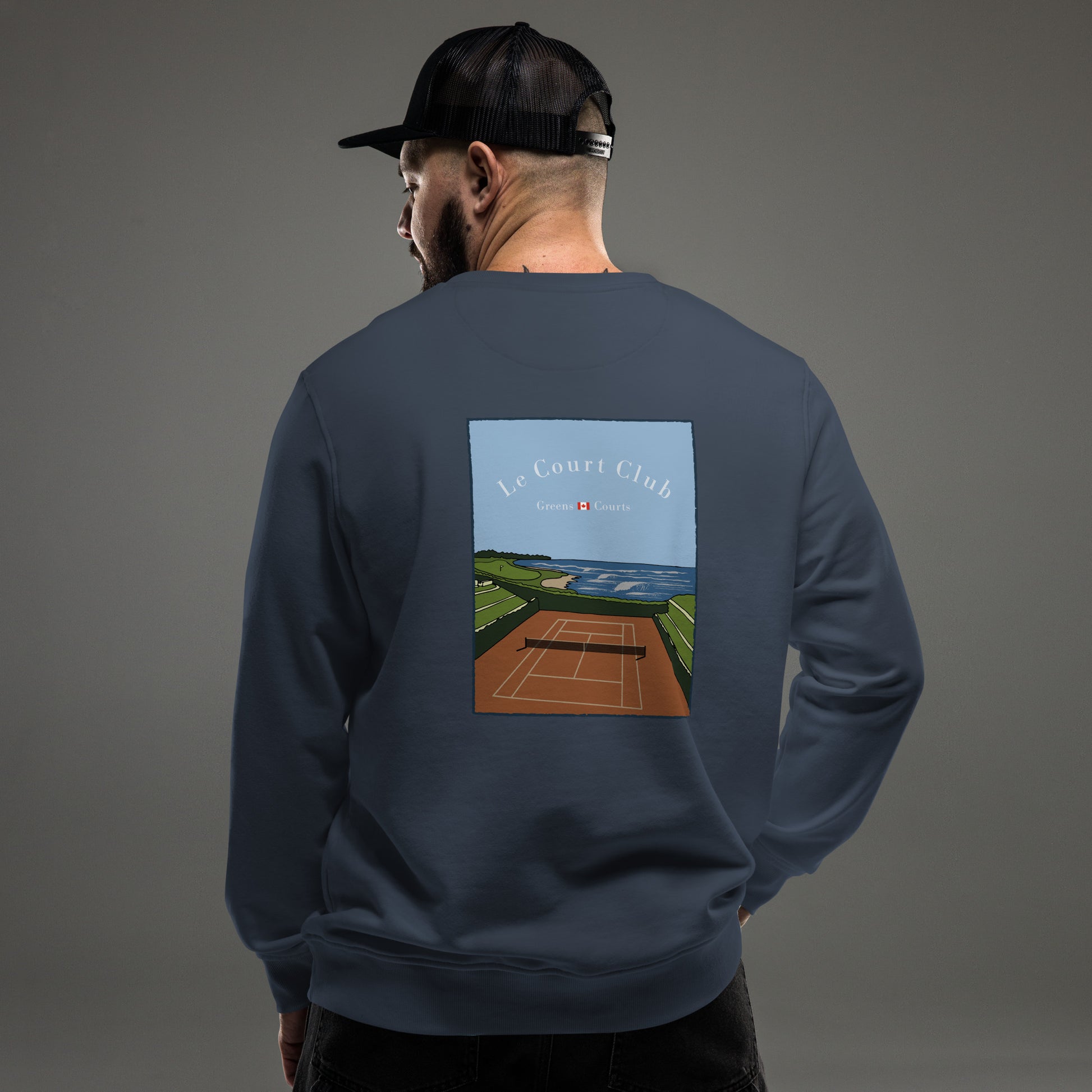 organic blue sweater of canada tennis