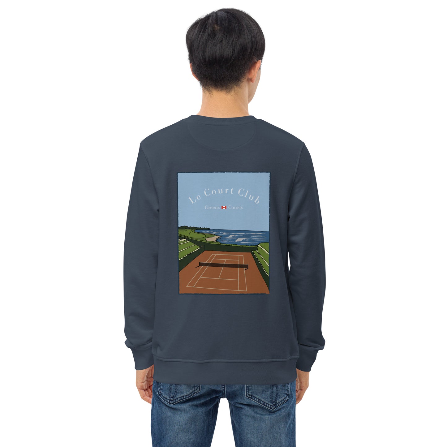 organic blue sweater of canada tennis