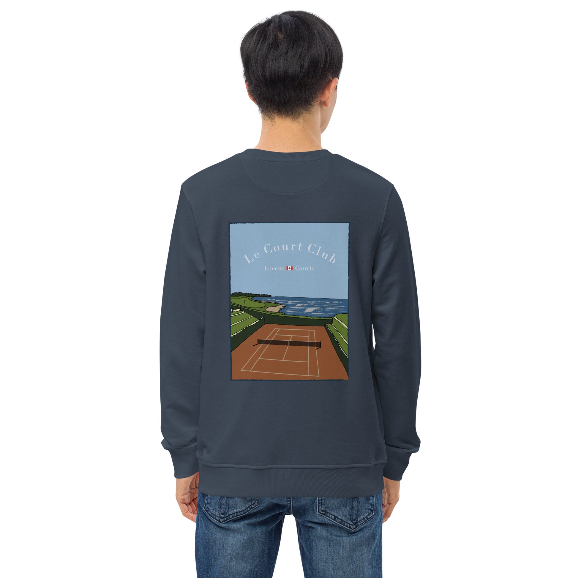 organic blue sweater of canada tennis