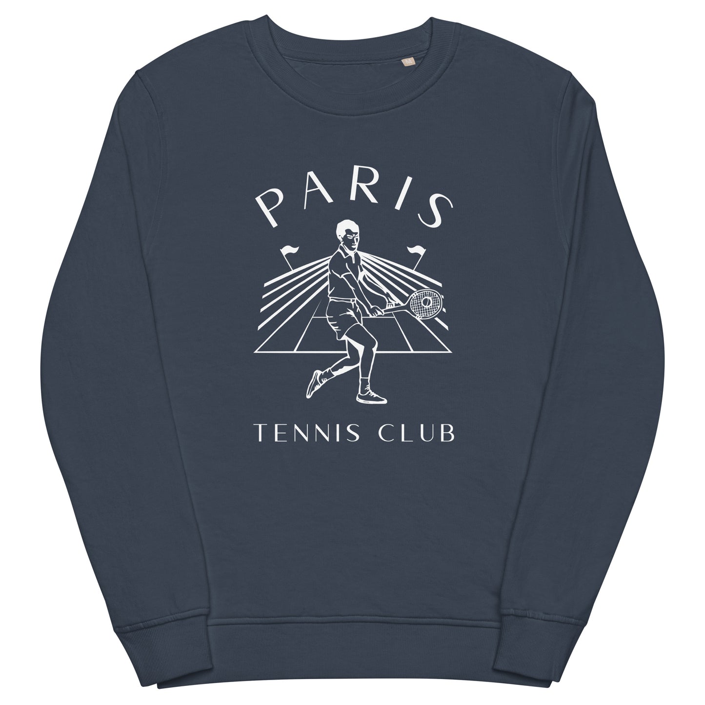organic navy sweater