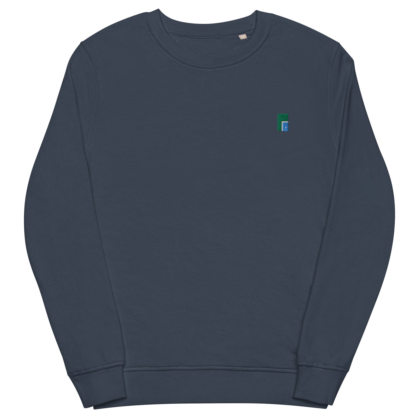 pull bleu en coton biologique