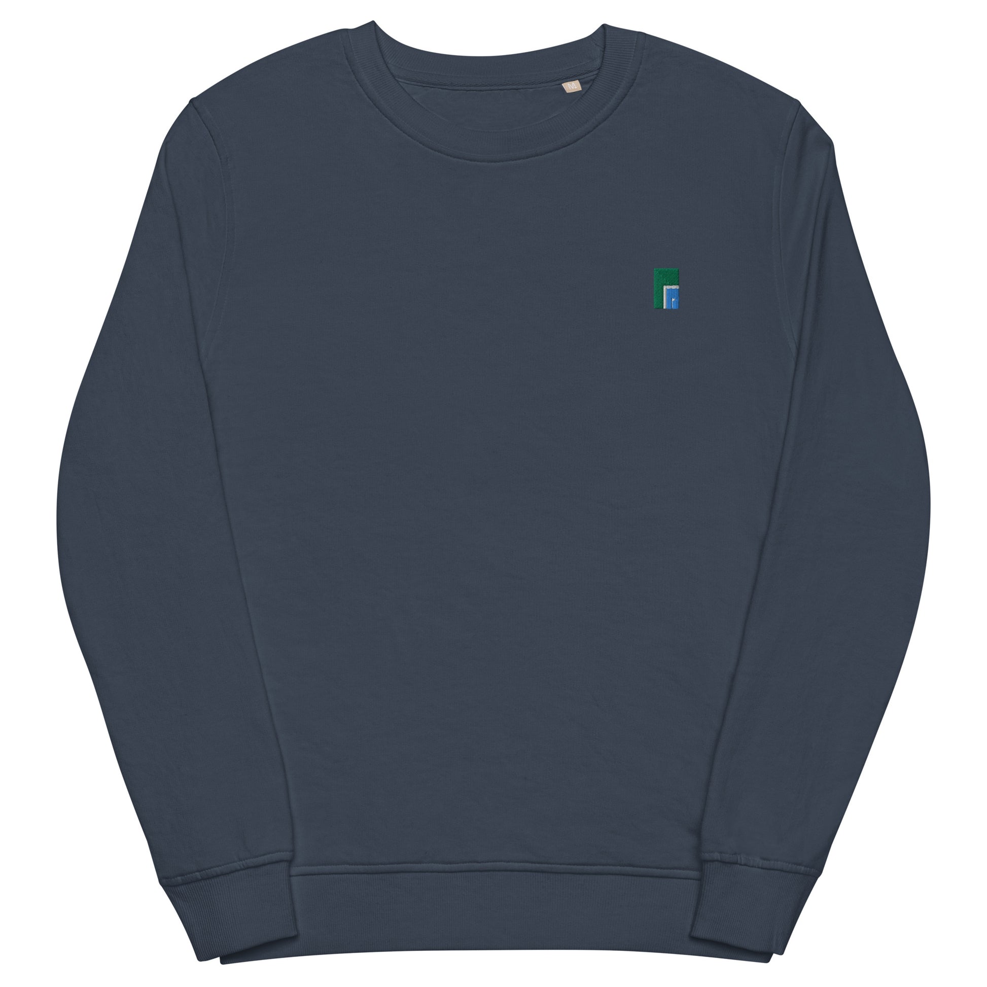 pull bleu en coton biologique