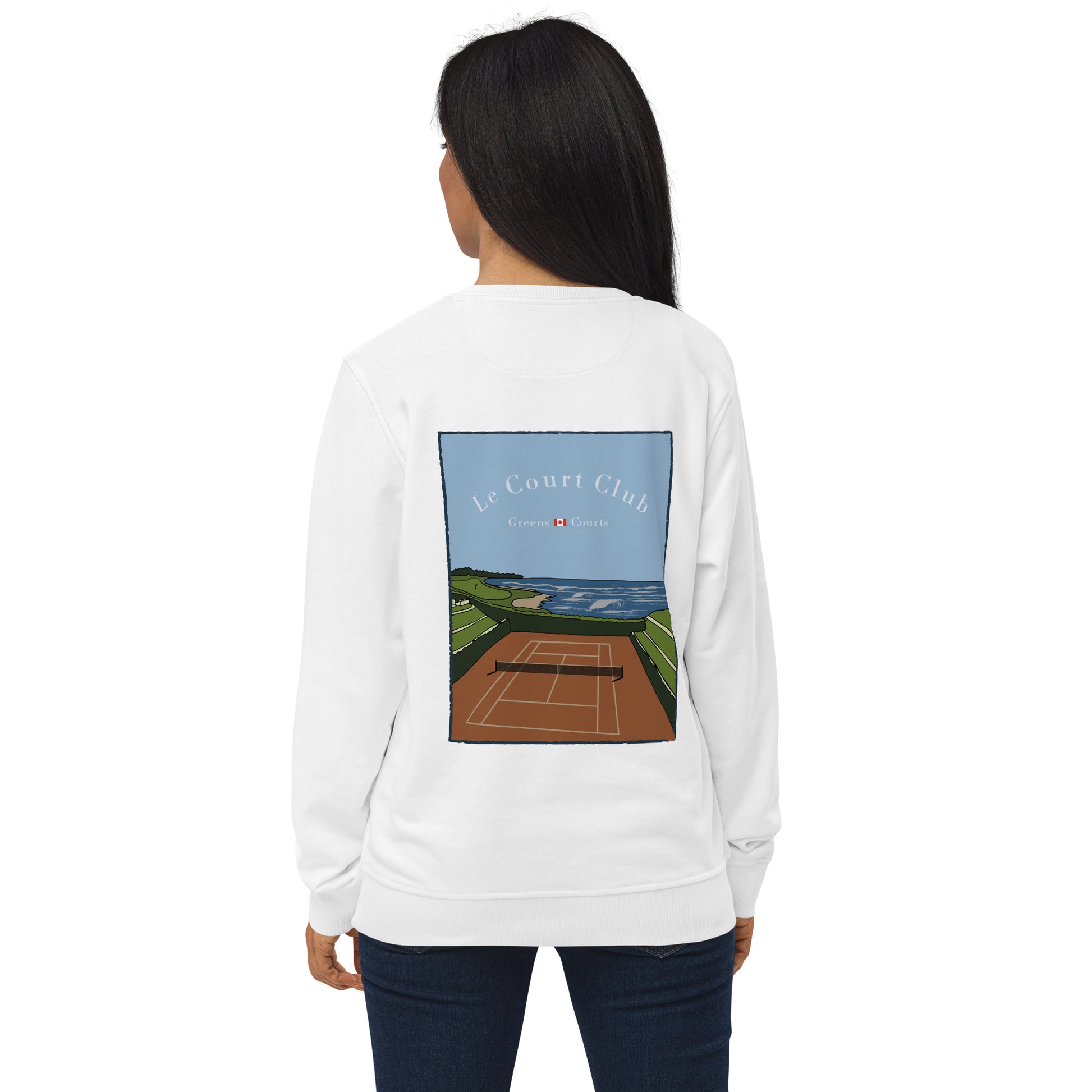organic white sweater of canada tennis