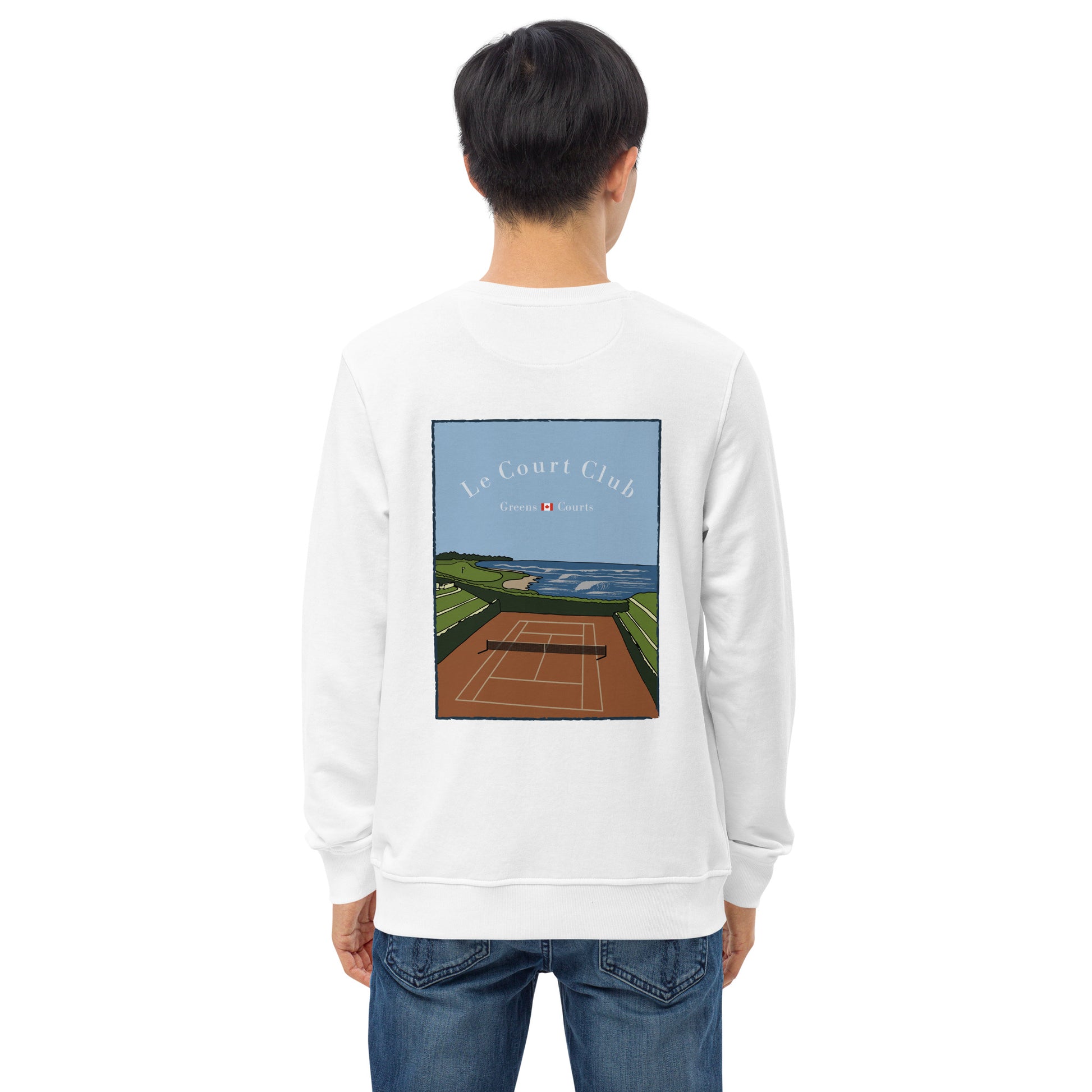 organic white sweater of canada tennis