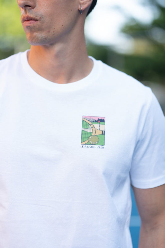Le Racquet Club Organic Cotton White Tee Tee Le Court Club