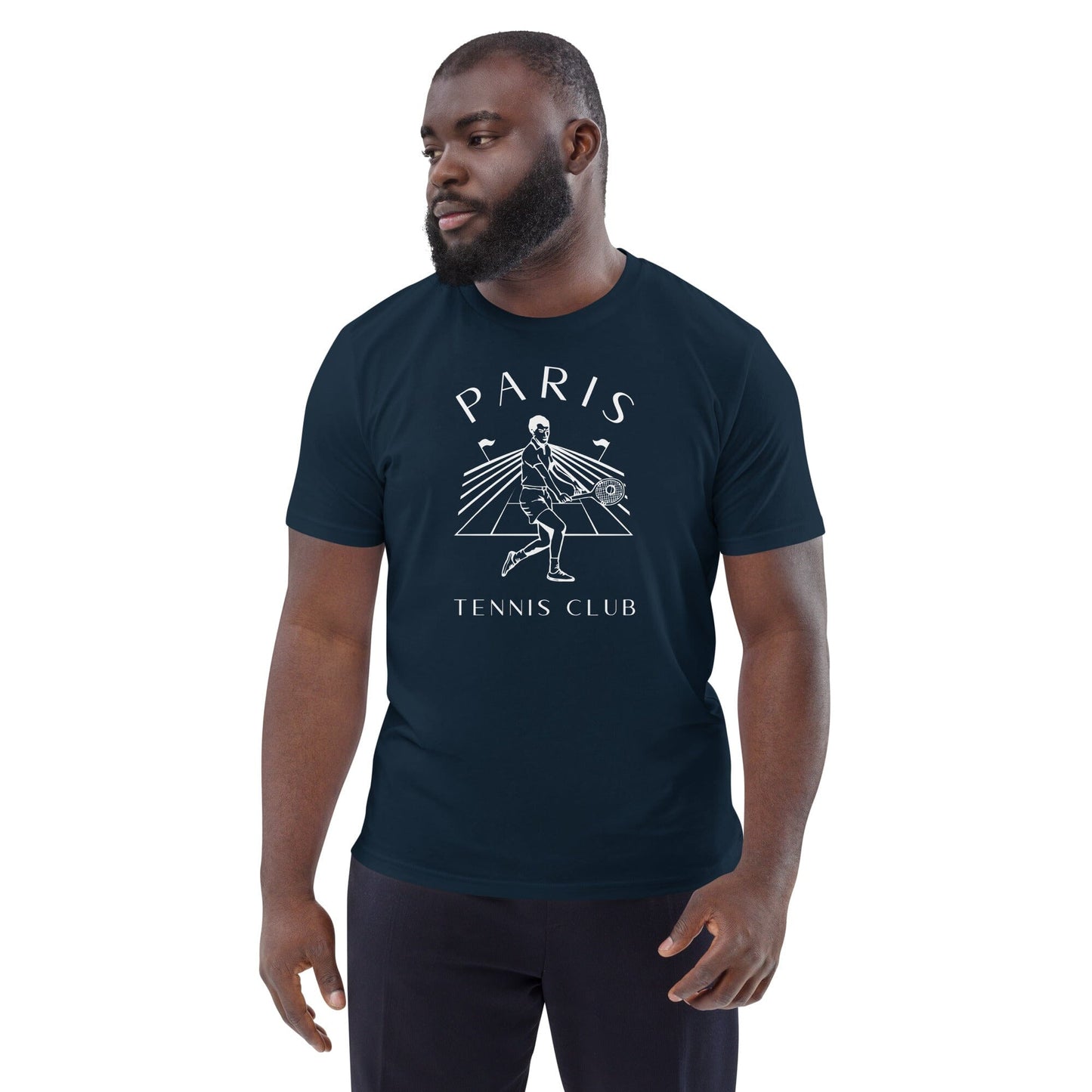 Paris Tennis Club Organic Blue Tee Tee Le Court Club